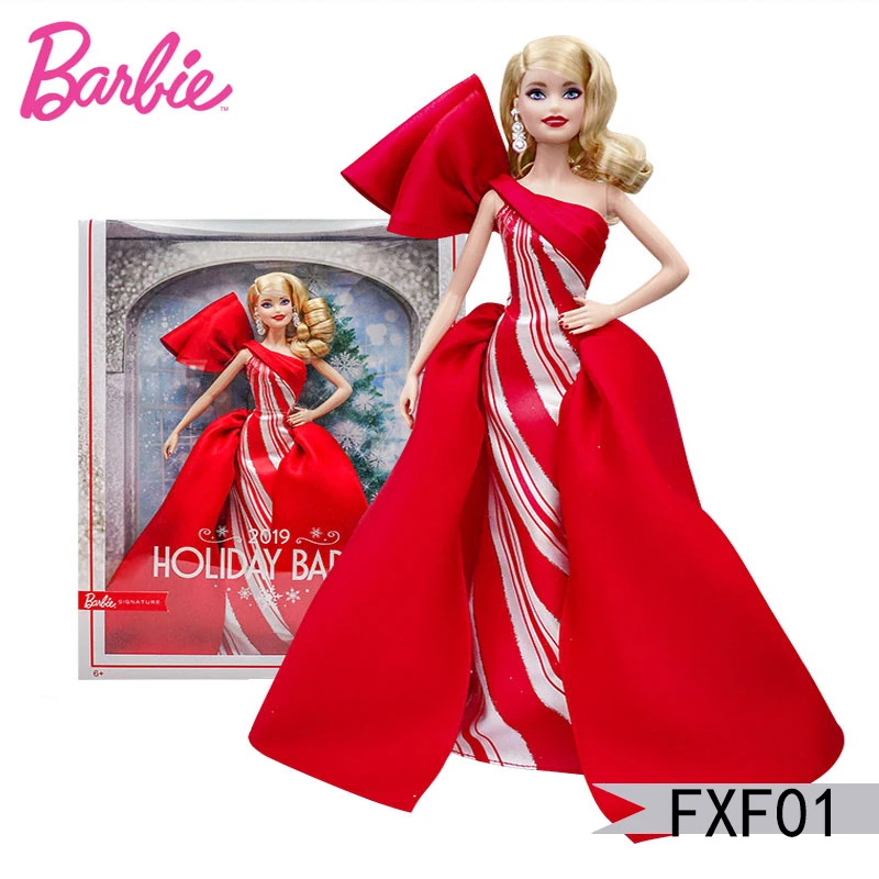 Кукла Барби на праздник красное платье кукла со светлыми волосами коллекция