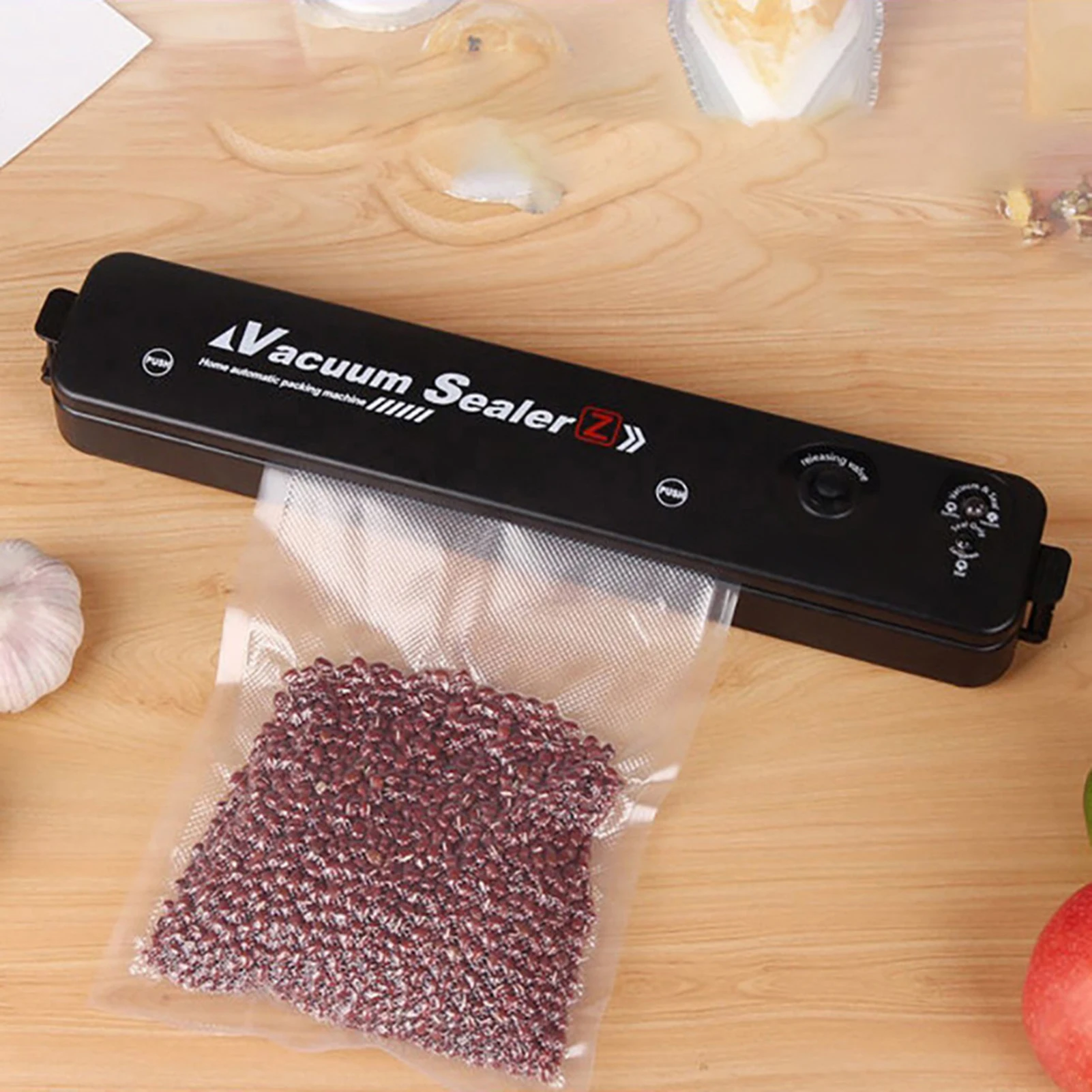

Vacuum Sealer Machine for Food Preservation Dry & Moist Food Saver with 10 Vacuum Bags Fresh-Keeping Food Sealing for Meat Beef