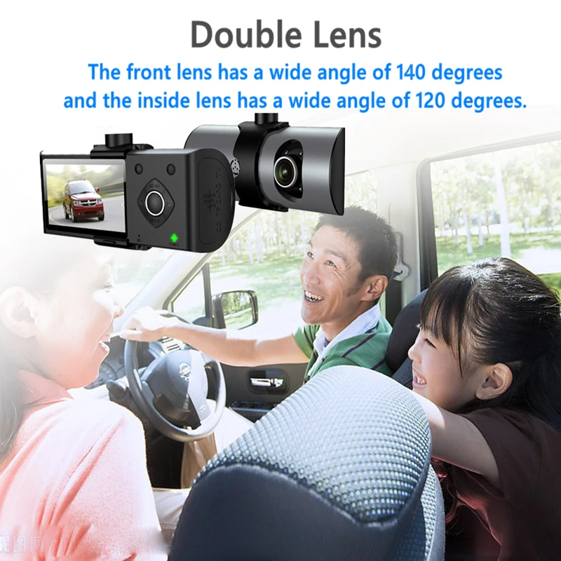 Автомобильный видеорегистратор Odare с двойной камерой 2 7 дюйма и