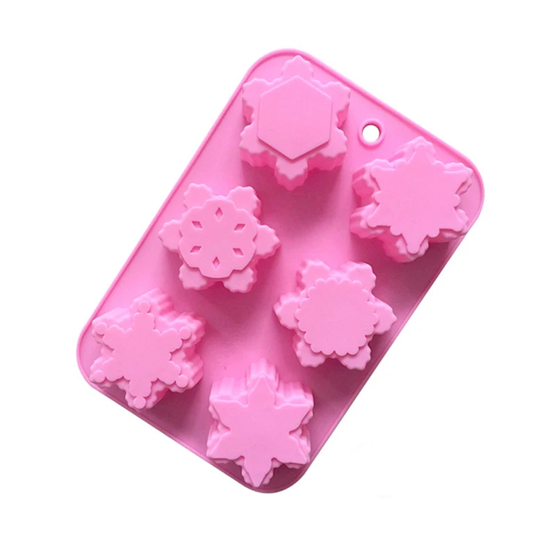 Silicone Moon Cake Mold Kitchen Baking Utensils Pastry Food Grade 6 Even Big Snowflake MAQUETER Eco-friendly |