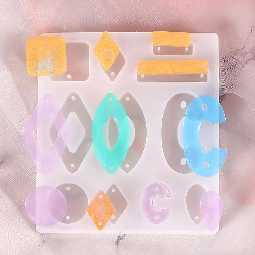 Geometric Silicone Mold Comb Earrings Letter Cloud Lightning Spaceship Ruler Pattern DIY Crafts Jewelry Pendant Earring Making |