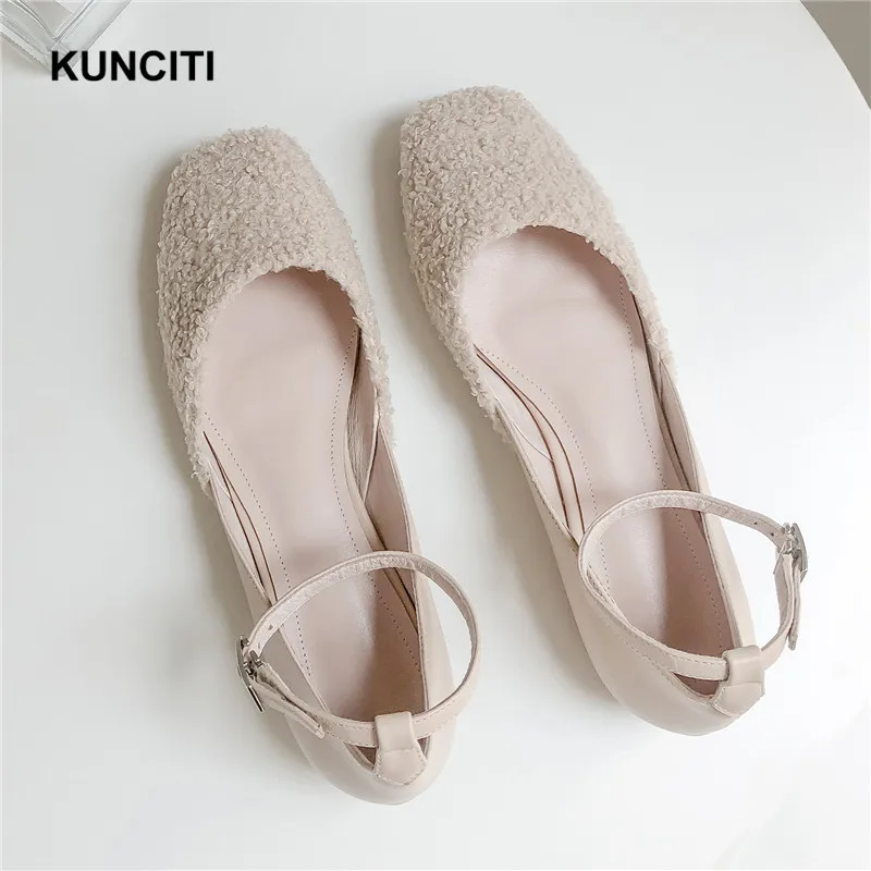 KUNCITI/; женская обувь на плоской подошве; женская кожаная обувь с ремешком на щиколотке; женская повседневная обувь; эспадрильи в европейском стиле; модная дизайнерская обувь; F9146