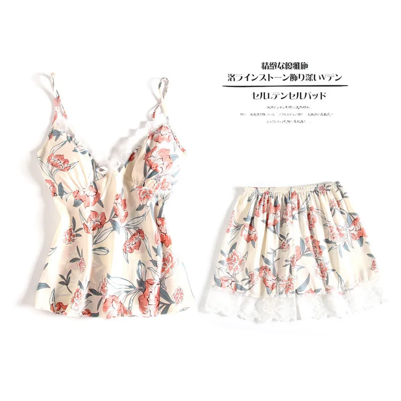 Женская пижама летняя женская тонкая Пижама наборы для сна ночное белье мягкие