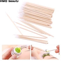 disposable wooden cotton swabs stick eyelash extension tool glue removing makeup tools clean sticks lash accessories