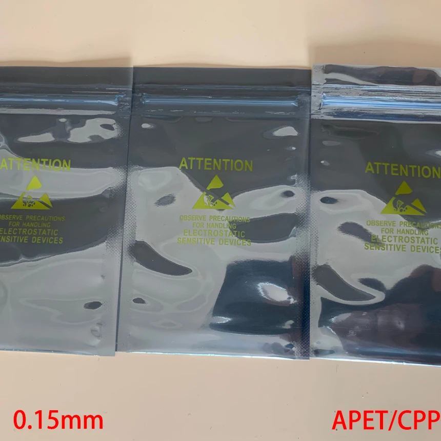 9*13cm 9x13cm 10*15mm 10x15cm APET CPP Self Seal ZipLock Zip Lock Translucent ATTENTION Print ESD Anti Static Pouch Storage Bag | Дом и сад