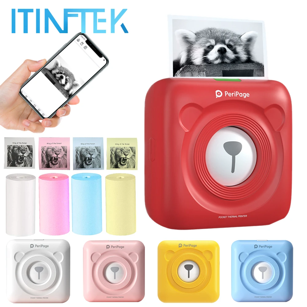 Портативный карманный мини принтер PeriPage Bluetooth на базе Android/IOS|Принтеры| |