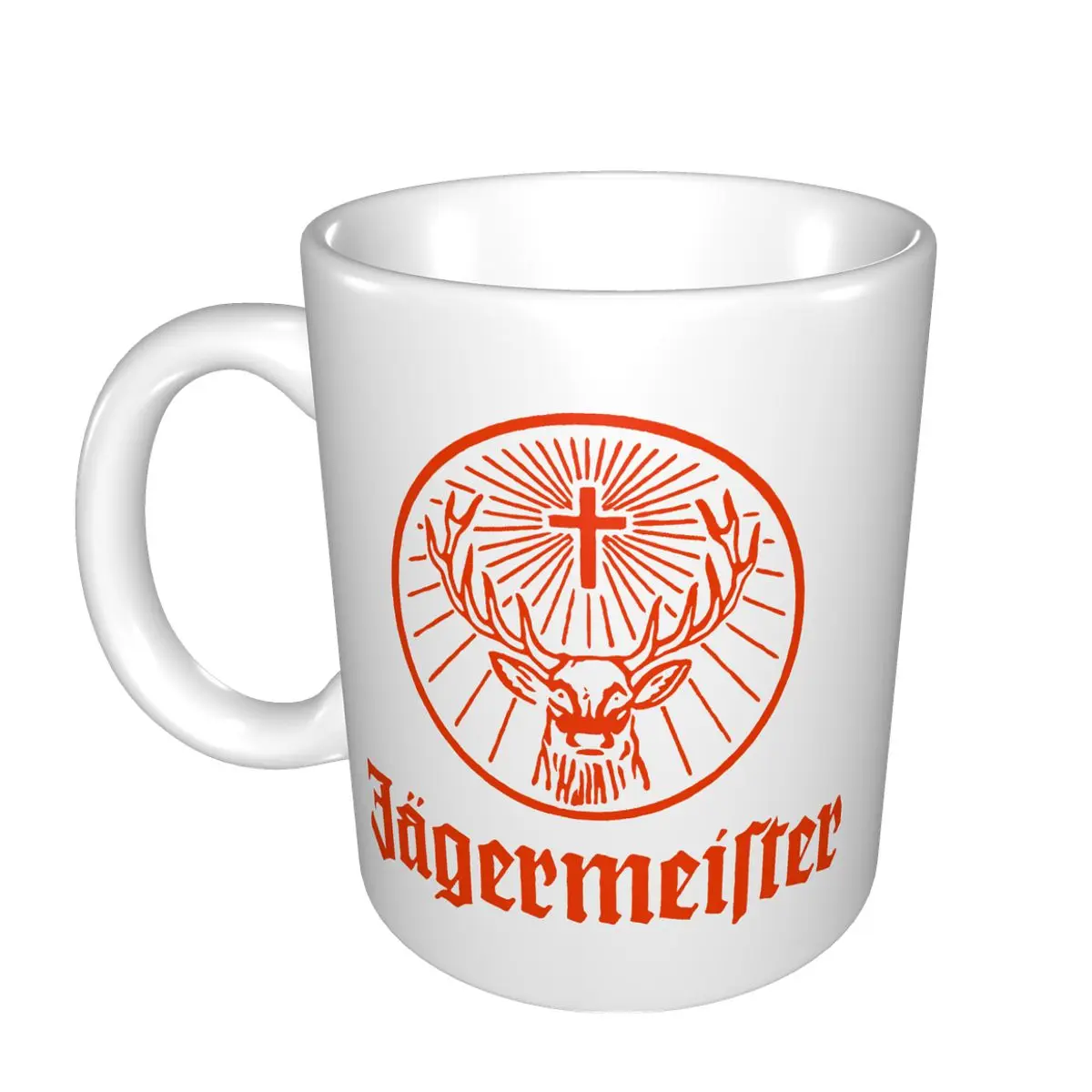 Jagermeister German Logo Mug Coffee Cup Sakura Glass Wooden Cover Sublimation Products | Mugs