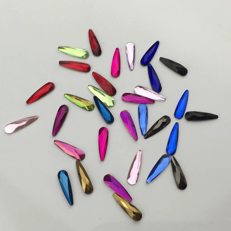 10 шт Стразы для нейл арта ногтей Хрустальные стеклянные камни 3D украшение