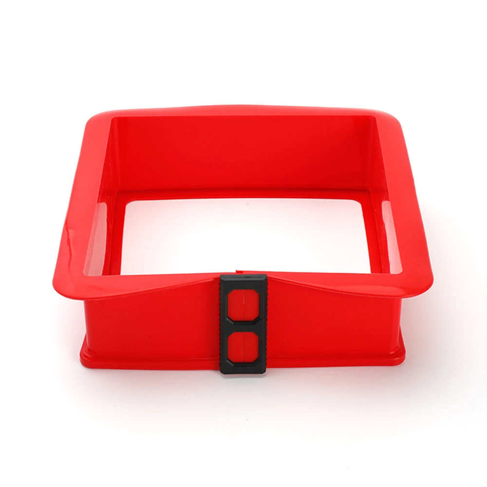 

25cm 28.7cm Removable Bottom Cake pan Set Silicone Bake Mould With Tempered Glass Divice Bakeware Cake Molds Baking Accessories
