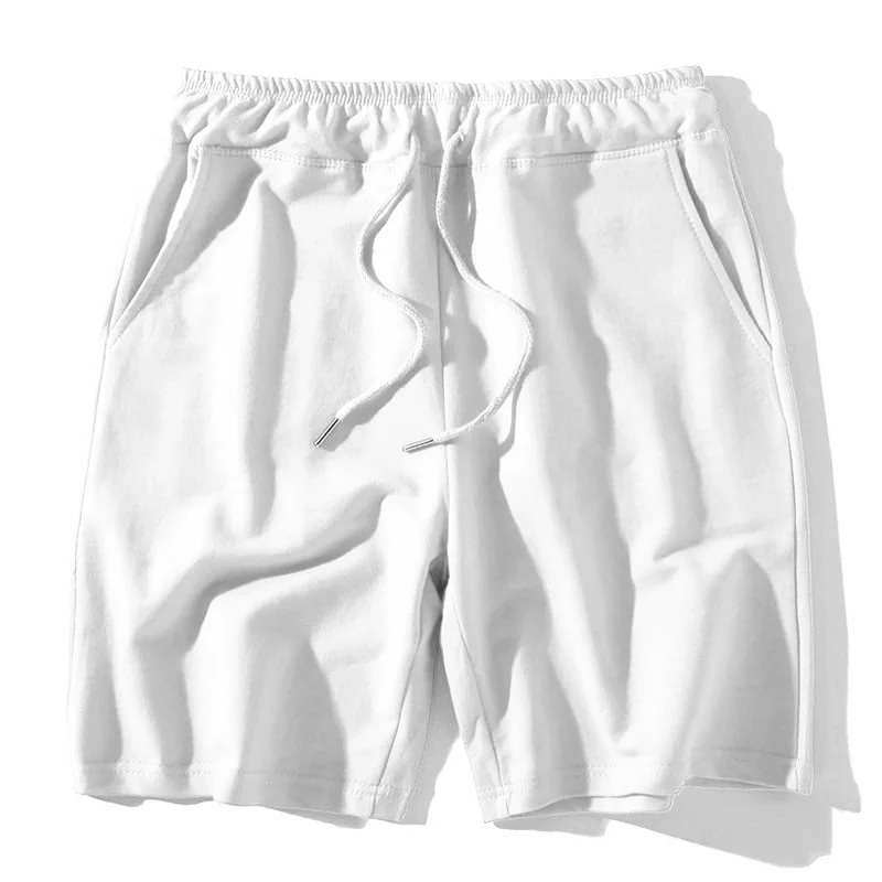 

Summer Sports Shorts Loose Casual Capris 100% Cotton Loop Men's Running Pants Jeans Men Clothes Hip Hop Roupas