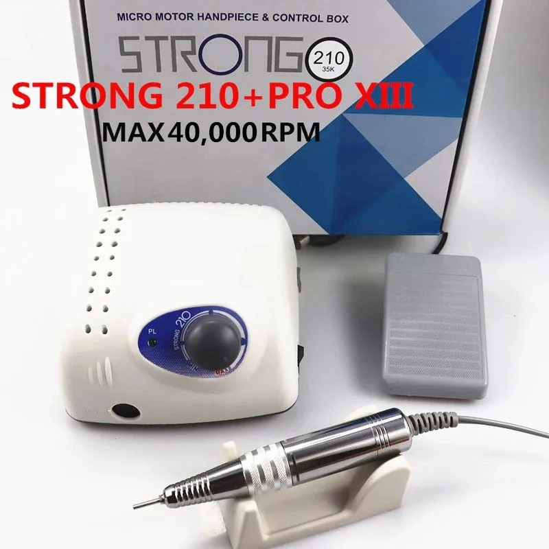 Фрезер Strong 210 PRO 13 дюймовый для ногтей 65 Вт 35000|Электрические маникюрные дрели| |