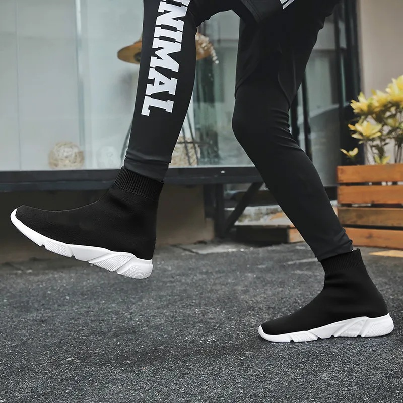 Спортивная обувь для мужчин и женщин дышащие кроссовки спортивная с вязаным