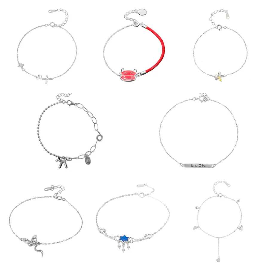 

PONYKISS Genuine S925 Sterling Silver Minimlist chic chain Bracelets Women Party Fine Jewelry Exquisite Accessory Gift