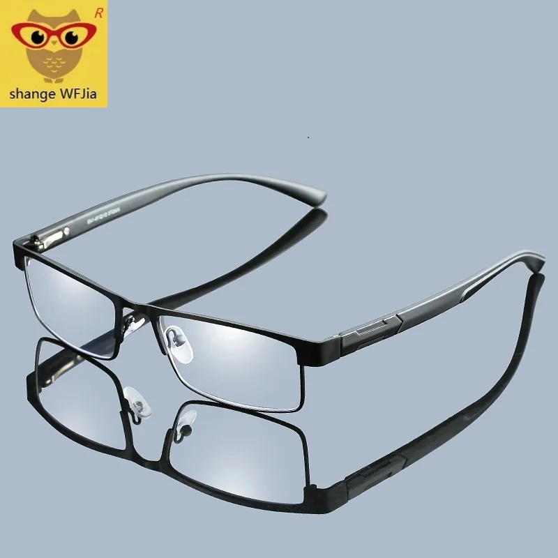 

2021 Men Titanium alloy Reading Glasses Non spherical Retro Business Hyperopia Prescription Eyeglasses For Female Male Reading
