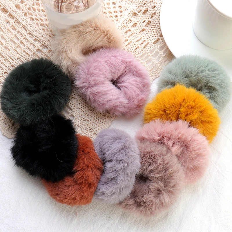 Резинка для волос плюшевая Женская мягкая эластичная лента занятий спортом