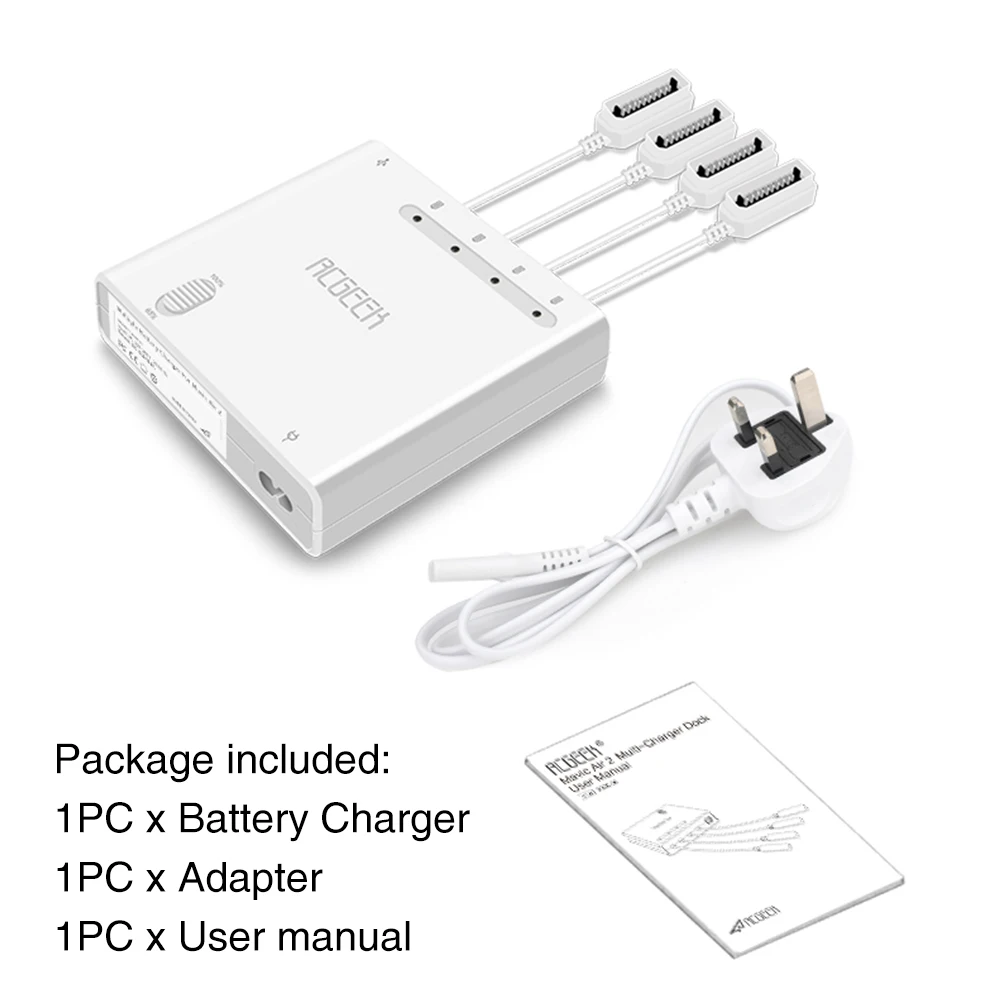 

Intelligent 6 In 1 Remote Controller Charging Hub Smart Fast USB Multi Drone Accessory Rapid Battery Charger For DJI Mavic Air 2