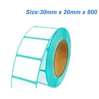 Термобумага высокого качества 30 мм x 20 мм x 800, термобумага бумага для штрих-кодов для термопринтеров