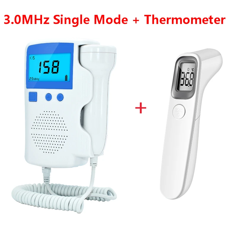 3.0MHz single Ther OLIECO, 3,0 МГц, Доплер для беременных, домашний, пренатальный, сердцебиение ребенка, Звуковой Монитор, ЖК-дисплей, поркет, фетальный допплер, бытовой, без излучения, CE - Цвет: 3.0MHz single Ther