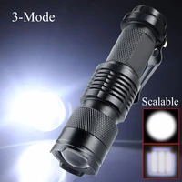 mini led flashlight torch lamp cree q5 led torch aa14500 adjustable zoom focus penlight waterproof for outdoor for camping