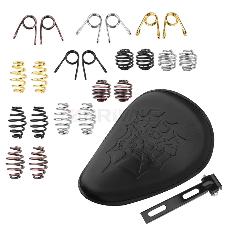 

Чехол на сиденье мотоцикла с пружинами и кронштейном для Harley Softail Chopper Bobber Универсальный