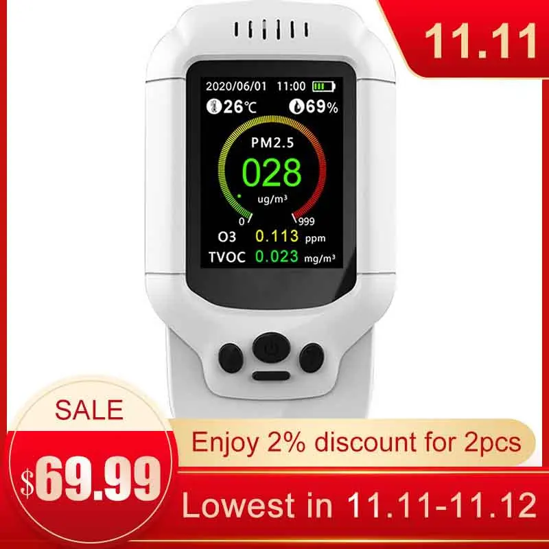 Детектор качества воздуха многофункциональный озоновый монитор бытовой