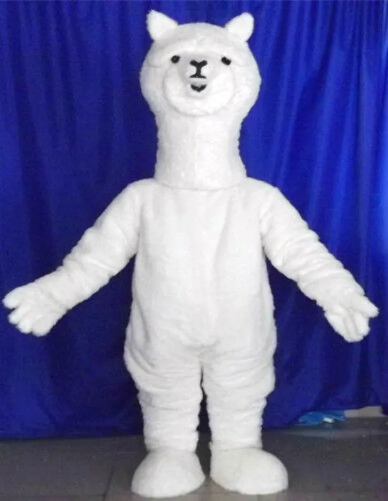 Halloween Alpaca Mascot Costume Furry Suit Advertising Animal Cartoon Sheep Cosplay Party Game Adult Outfit Outdoor Fancy Dress