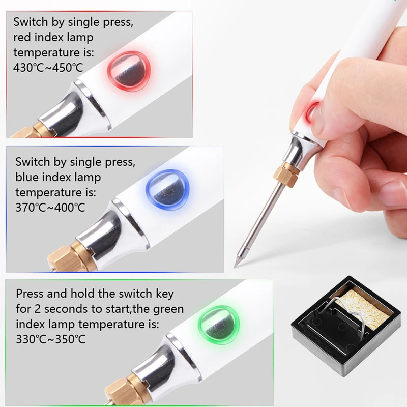 HANDSKIT USB 5V 8 Вт электрическим приводом паяльник для подключения к Регулируемый