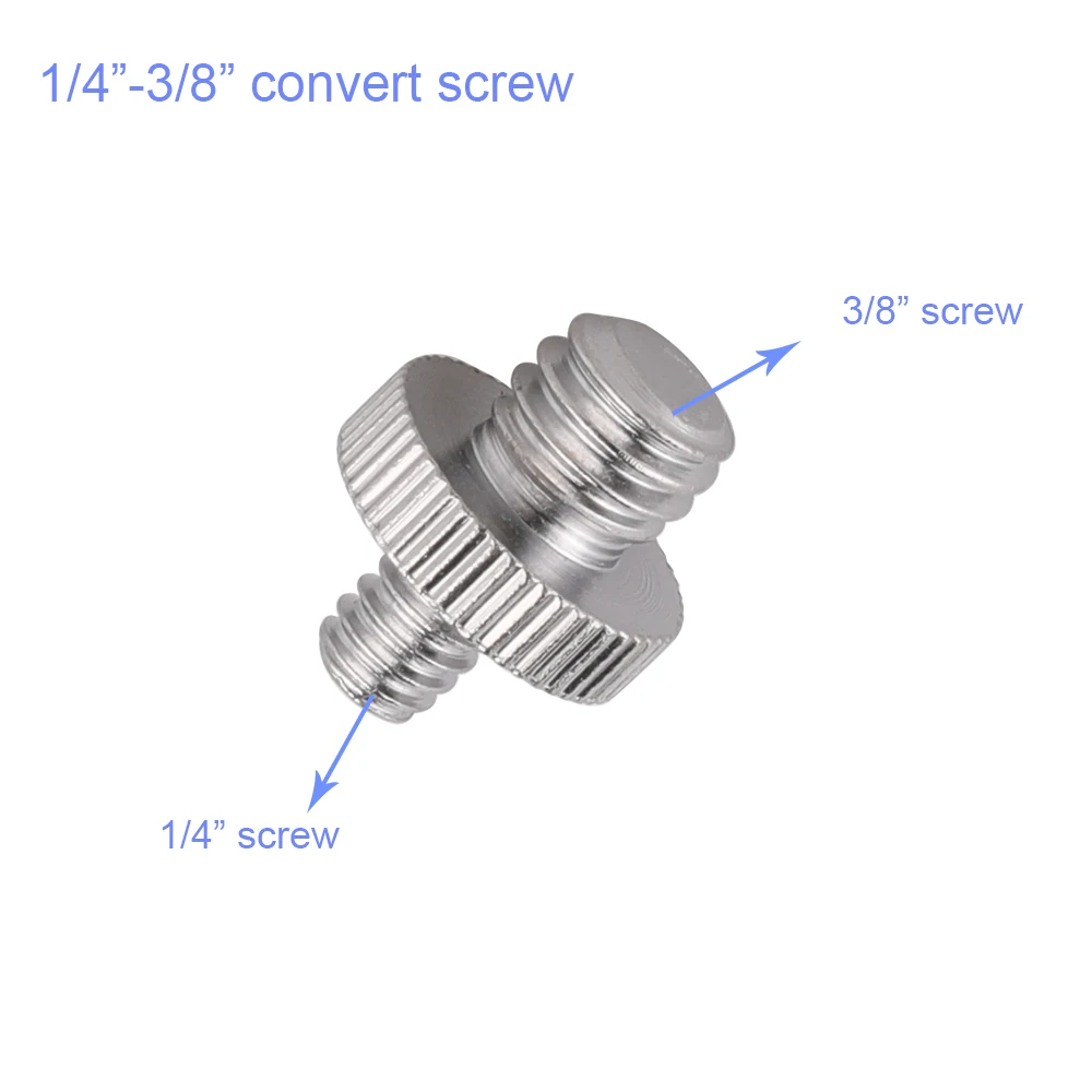 

Standard Male To Female 1/4" -3/8" Convert Screw for Camera Tripod Light Stand Plate Photo Studi
