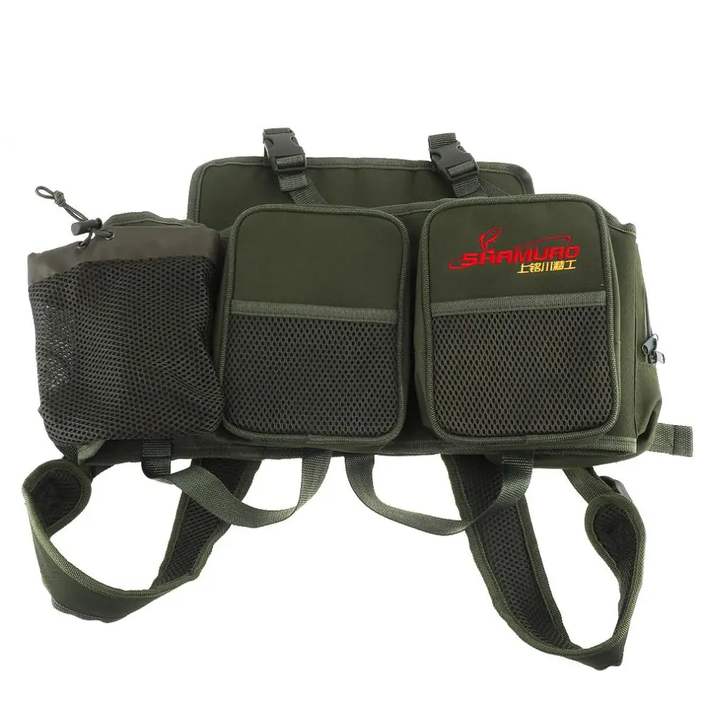 Многофункциональная сумка для рыбалки нейлоновая ткань армейский зеленый