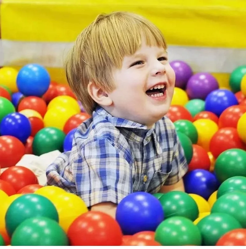 100 шт Детские игрушки цветные пластиковые шары Экологичные морские для детей 5 см