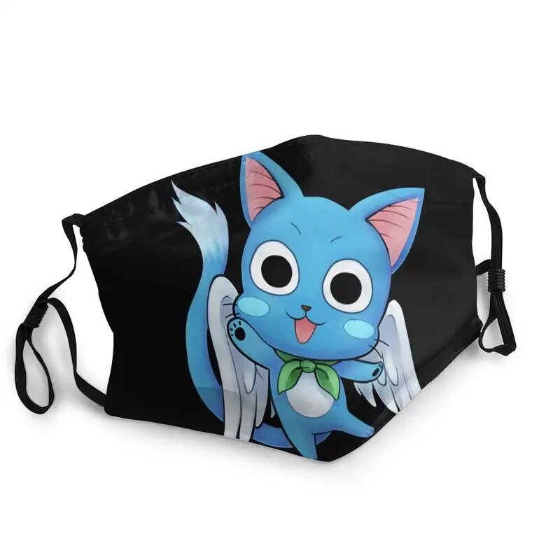 

Моющаяся маска Happy Fairy с хвостом для взрослых, милая маска для лица с котом, пылезащитный чехол, респиратор, маска для рта