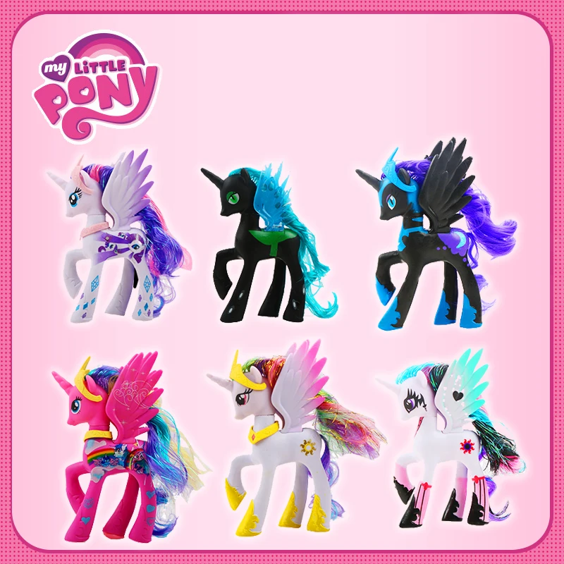 14 см игрушки My Little Pony куклы принцессы Сумерки серии Радуга Единорог из ПВХ