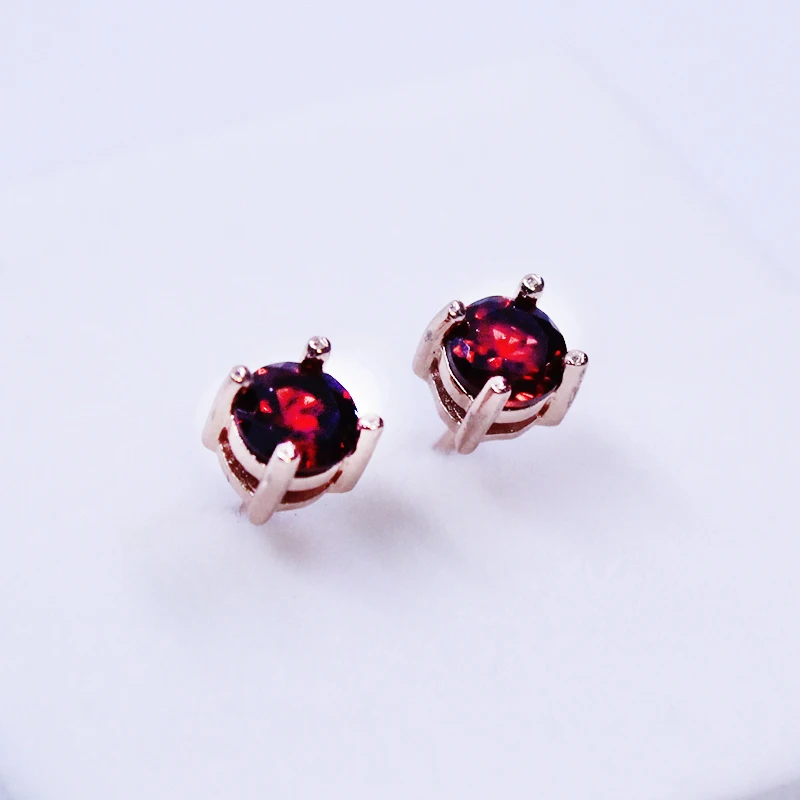 Модные милые серьги гвоздики из клипс Серебро 925 стерлингового серебра с