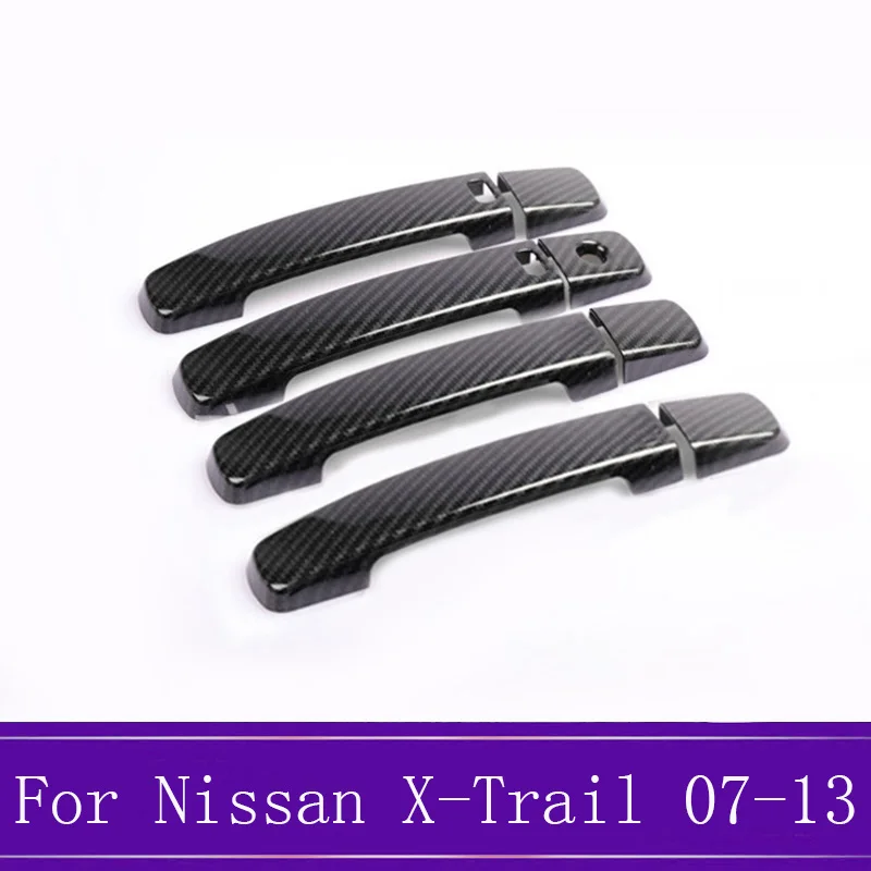 4/8 шт. ABS углеродного волокна дверная ручка Кепки крышка/внутренний и внешний