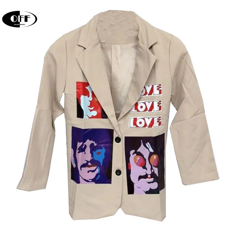 Женский пиджак с принтом демисезонный в готическом стиле | Женская одежда