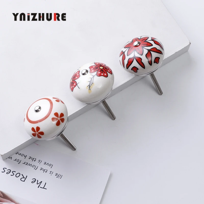 Ручка для сельской мебели 40 мм керамический выдвижной ящик пасторальная ручная