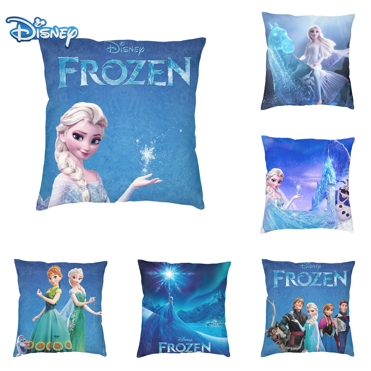 

Disney Cartoon Cushion Cover Frozen Elsa Anna Princess PillowCase Decorative/Nap Room Sofa Decorative pillows Baby Children Gift