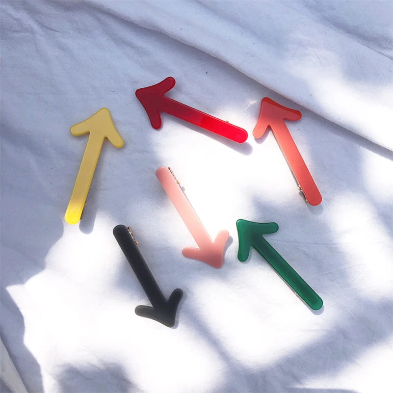 Милые красные желтые зеленые розовые темно-серые оранжевые заколки для волос из