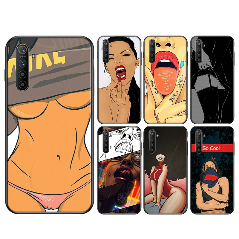 

So Cool Sexy Girl Silicone Cover For OPPO Reno 4 3 Pro 10X Zoom 2 Z F Realme ACE C2 X2 Pro 5G Phone Case