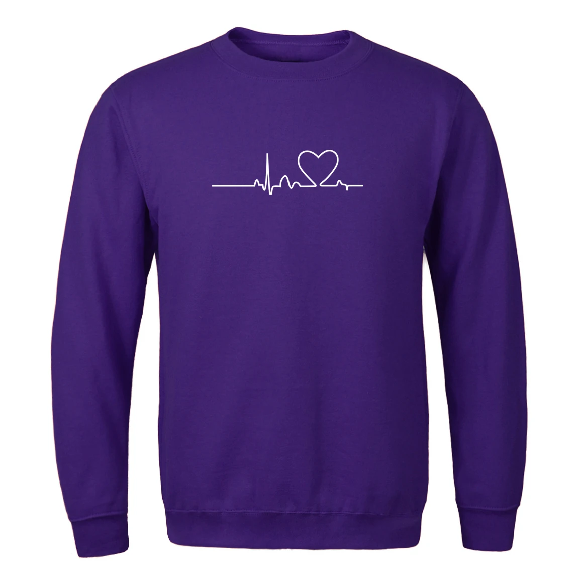 

2020 spring autumn Fashion Simple Print Love Heartbeat clothes Funny Streetwear tracksuits Man Swearshirts Hip Hop Warm Clothing