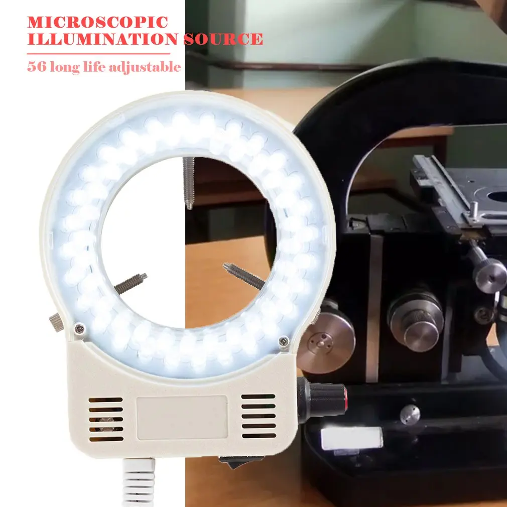 Микромикроскоп кольцевой светильник регулируемый 56 светодиодный осветитель для