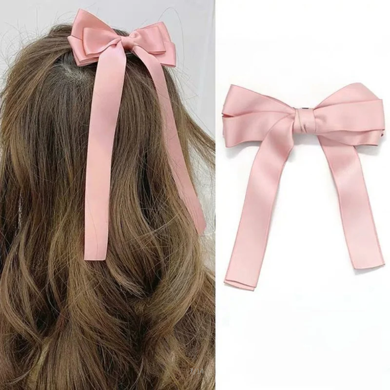 

1pc Fashion Big Bow Hairpin Ribbon Hairpin For Women Girls Satin Fashion Ladies Hairpin Cute Hairpin Hair