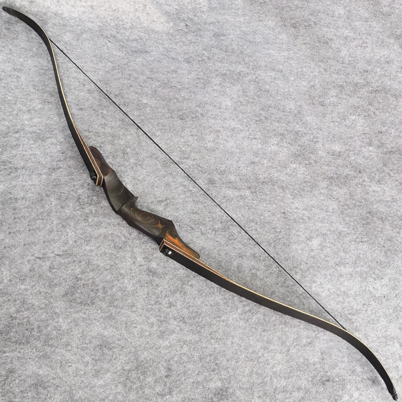 

60 Archery Recurve Bow Wooden Riser 20-60lbs Bamboo Core Limbs American Hunting Bow Shooting Accessories