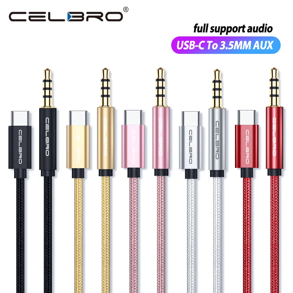 Кабель с разъемом USB типа C для 3 5 мм подачи внешнего сигнала Aux адаптер Huawei P30 One Plus 7