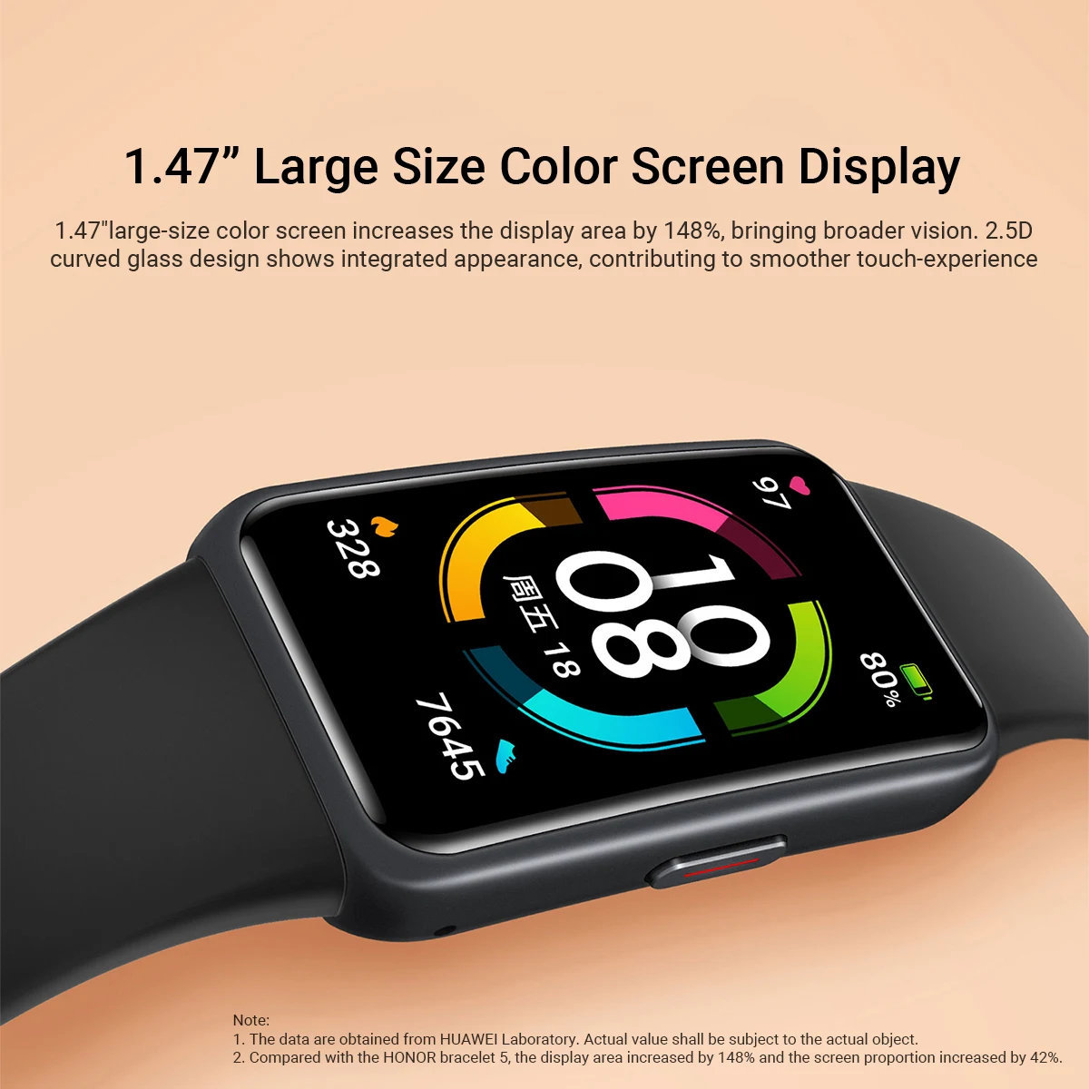 Оригинальный Honor Band 6 Смарт Браслет глобальная версия 1 47 &quotAMOLED сенсорный Экран