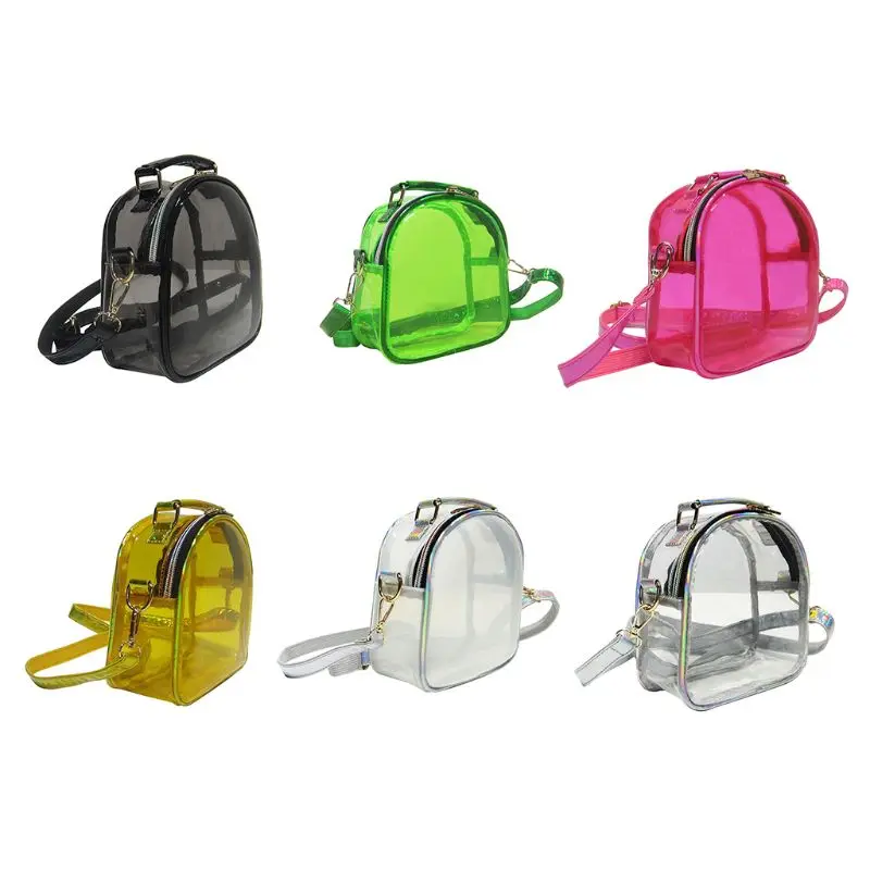 

Women Girls Crossbody Clear Purse Shoulder Handbag Jelly Candy Color Mini Bags