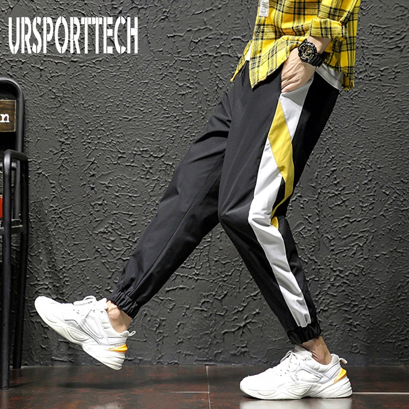 Хип-Хоп Уличная Мужская одежда брюки для бега модные мужские повседневные