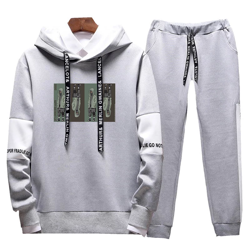 Мужской спортивный костюм с капюшоном комплект из двух предметов толстовка и