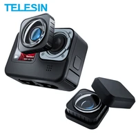 telesin ultra wide angle 155 degree max lens mod for gopro 9 with 2 protect covers for gopro hero 9 10 black accessories