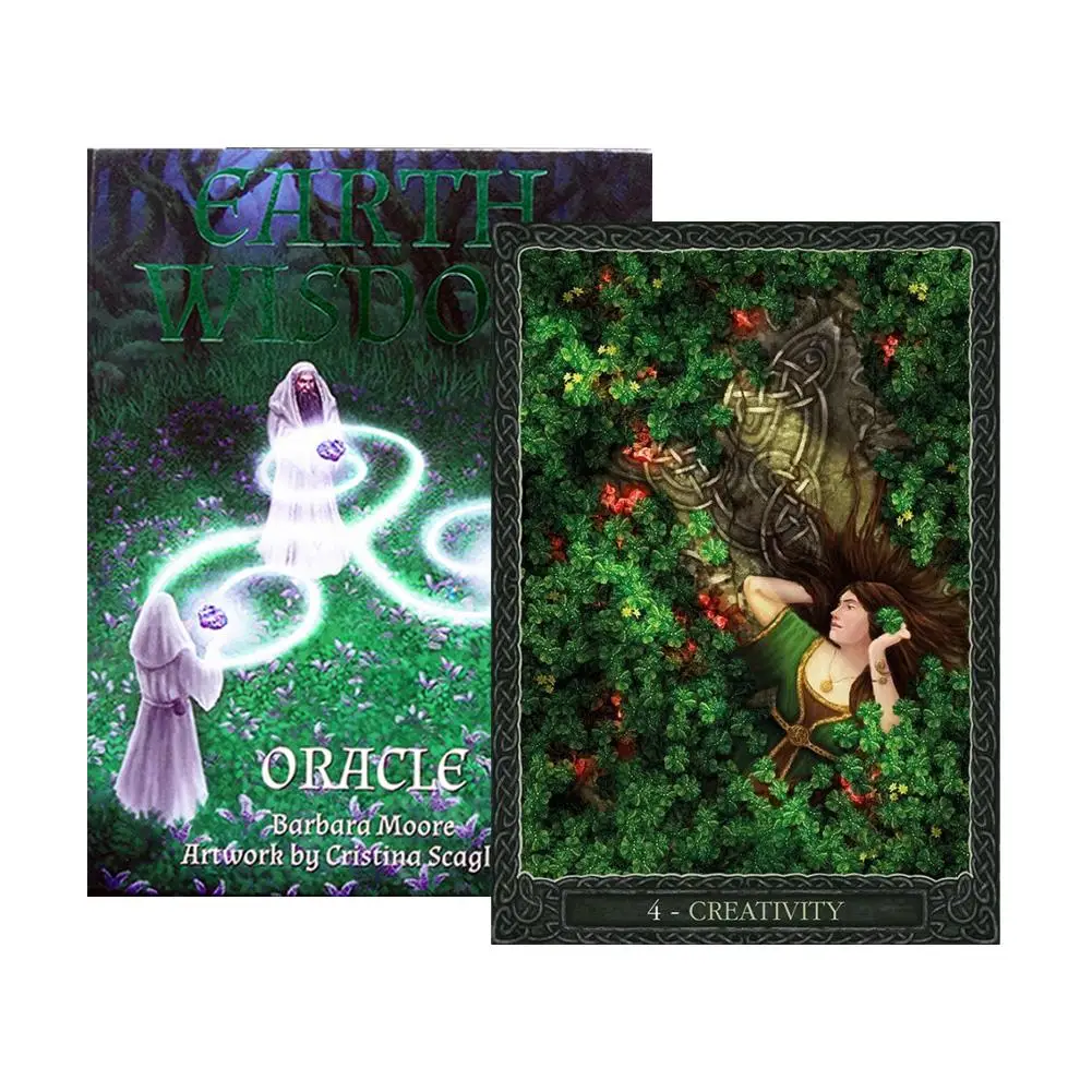32pcs Earth Wisdom Oracle Cards English Ebook To Guide Tarot for Family Party Durable Pokers Board Game Entertainment | Спорт и
